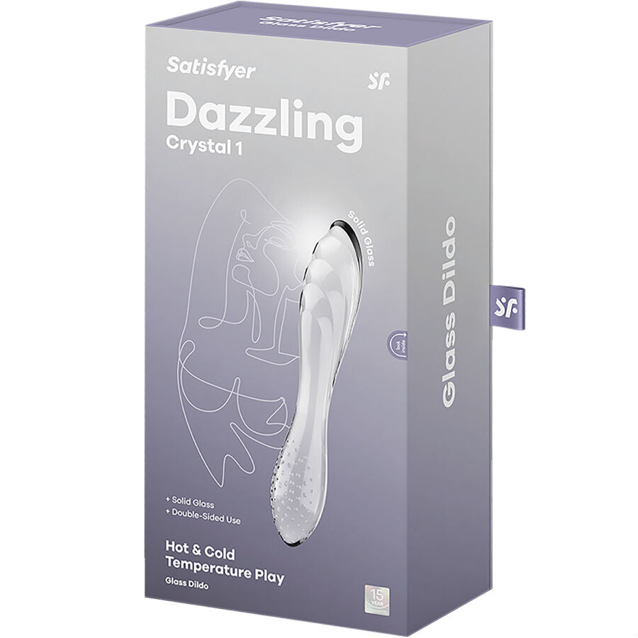 Satisfyer - Dazzling Crystal Läpikuultava lasidildo pakkaus