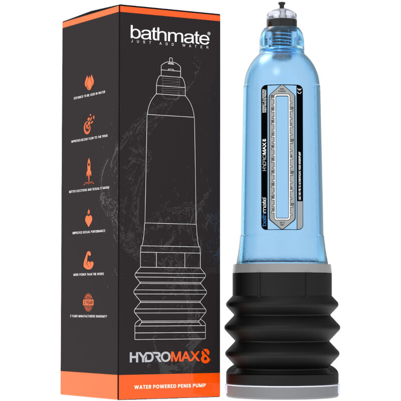 Bathmate - Hydromax 8 penispumppu. Sininen. pakkaus