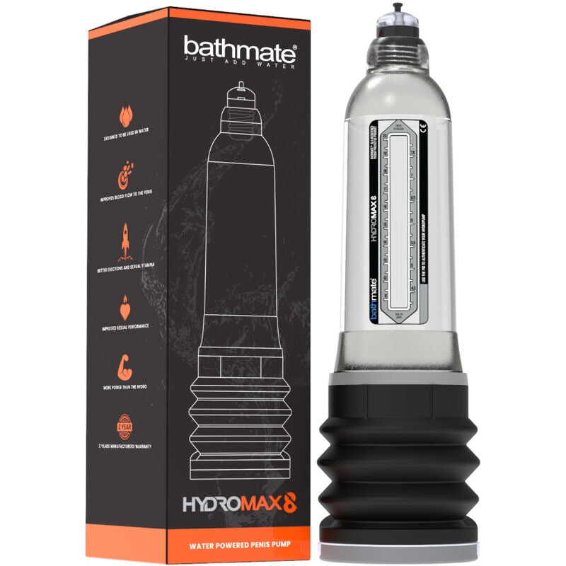 Bathmate - Hydromax 8 penispumppu. läpikuultava. pakkaus