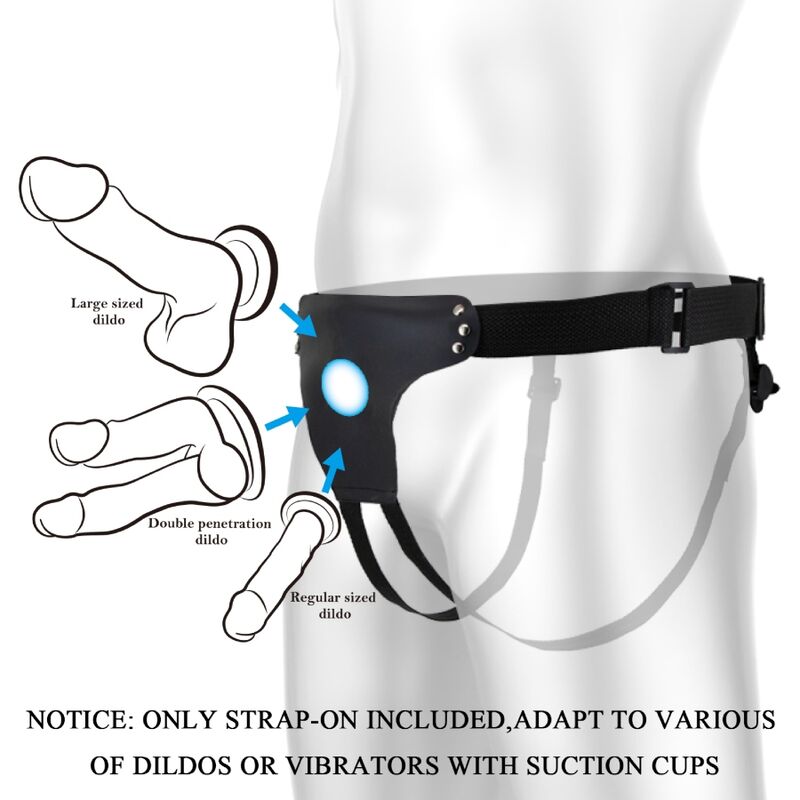 Love Spell säädettävä strap-on valjaslisäke. Dildo ja vibraattori vaihtoehdot.