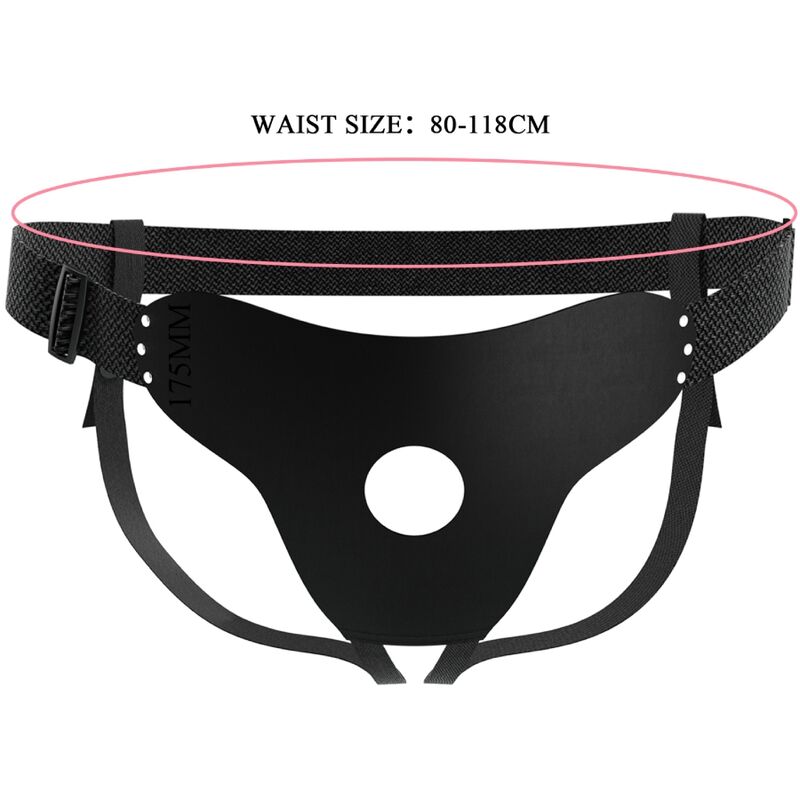 Love Spell säädettävä strap-on valjaslisäke mitat.