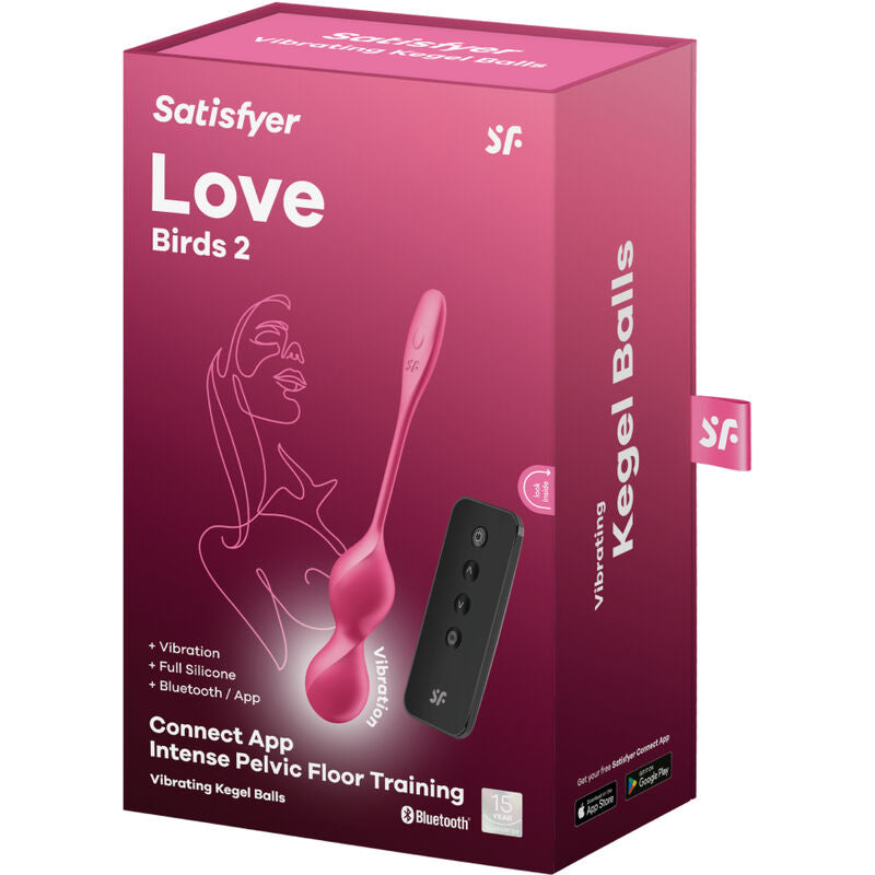 Satisfyer - Love Birds 2: Värisevät Kegel-kuulat + app pakkaus kuva