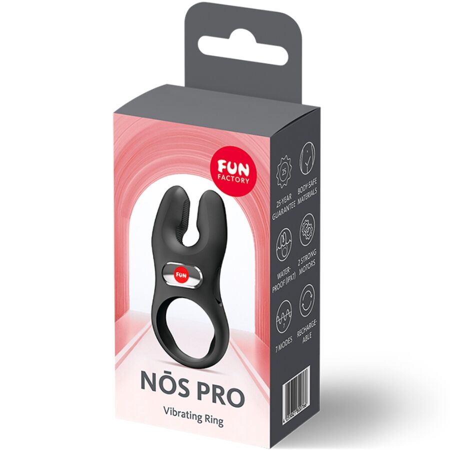 FUN FACTORY - NOS PRO VIBRATING COCK RING BLACK