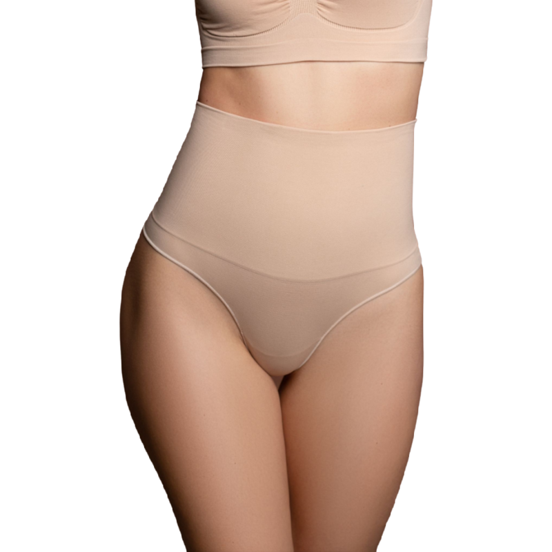 BYE-BRA - THONG STYLE SEAMLESS GIRDLE BLACK SIZE S