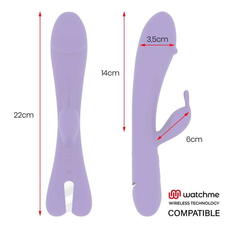 MR BOSS Aitor – Rabbit Vibraattori Watchme-yhteensopiva 22 cm