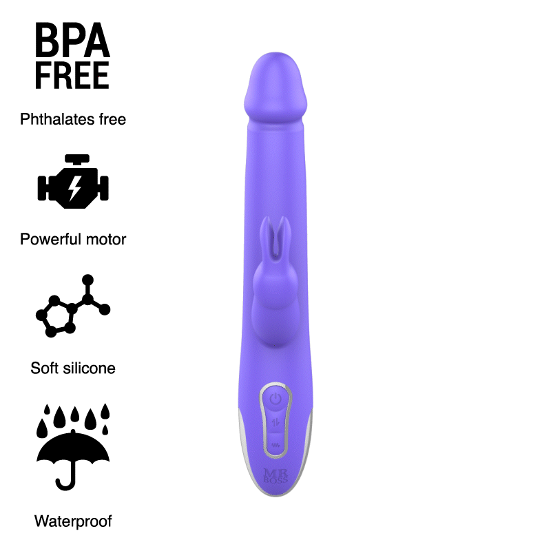 MR BOSS Arturo – Rabbit Värähtelevä & Pyörivä Dildo Kauko-ohjauksella 24 cm
