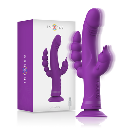 Casanova Triple Pleasure Rabbit Värähtelijä Violetti – G-piste & Klitoris