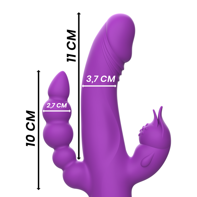Casanova Triple Pleasure Rabbit Värähtelijä Violetti – G-piste & Klitoris