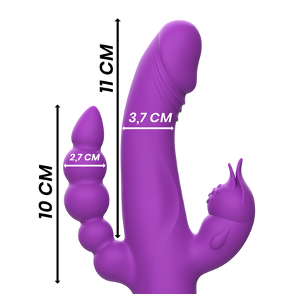Casanova Triple Pleasure Rabbit Värähtelijä Violetti – G-piste & Klitoris