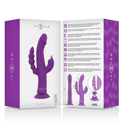 Casanova Triple Pleasure Rabbit Värähtelijä Violetti – G-piste & Klitoris