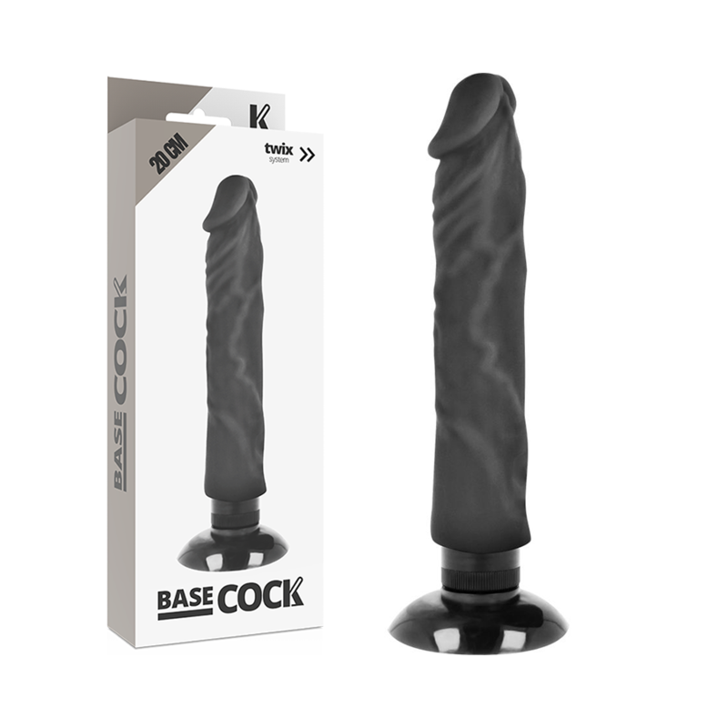 BASECOCK Värisevä Realistinen Dildo 20 cm – Imukuppi & Penisvaippa