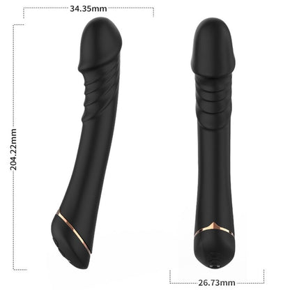 Silikonisen dildo vibraattorin mitat.