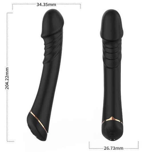Silikonisen dildo vibraattorin mitat.