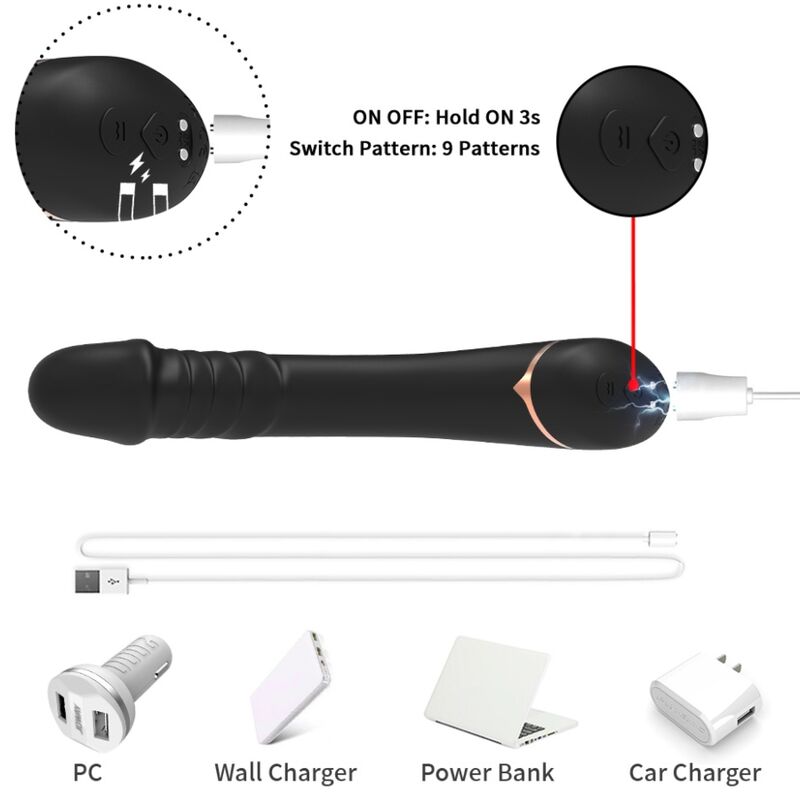 Silikoninen dildo vibraattorin USB- latauskaapeli.