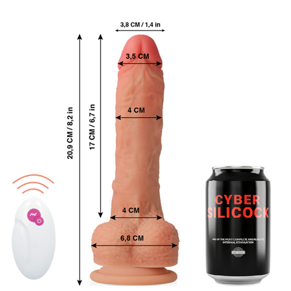 CYBER SILICOCK Mr Rick – Realistinen Liikkuva Dildo Kauko-ohjauksella 20,9 cm Ø 4 cm