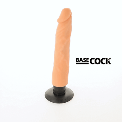 BASECOCK Värisevä Realistinen Dildo 20 cm – Imukuppi & Penisvaippa