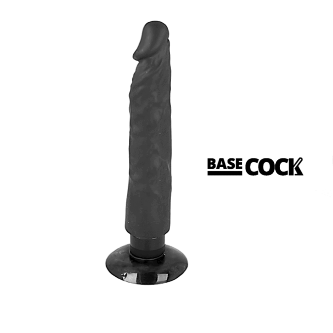 BASECOCK Värisevä Realistinen Dildo 20 cm – Imukuppi & Penisvaippa