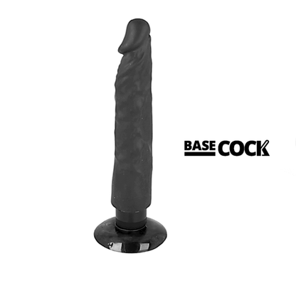 BASECOCK Värisevä Realistinen Dildo 20 cm – Imukuppi & Penisvaippa
