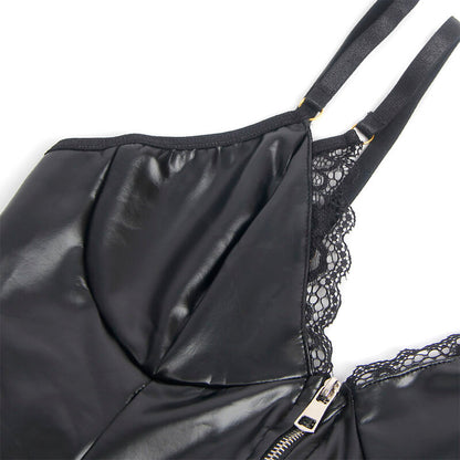 SUBBLIME - 955465 BLACK LEATHER ZIPPER BODY L/XL