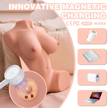 XISE - DANIA THRUSTING REALISTIC VIBRATING FEMALE TORSO 52 CM