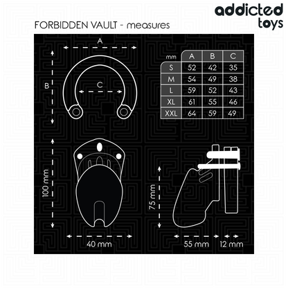ADDICTED TOYS LOCKED - FORBIDDEN VAULT PENIS CAGE 10 CM