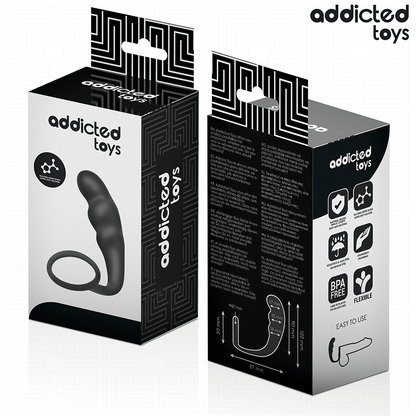 ADDICTED TOYS - ANAL PLUG WITH RING SILICONE MODEL 4