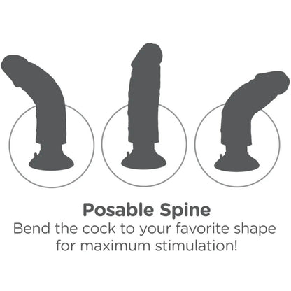 KING COCK - VIBRATING COCK BROWN 20.32 CM