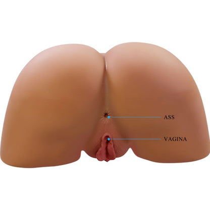 CRAZY BULL - ILANA REALISTIC FEMALE BUTT VIBRATOR AND SUCKER WITH SOUND 6.8 KG