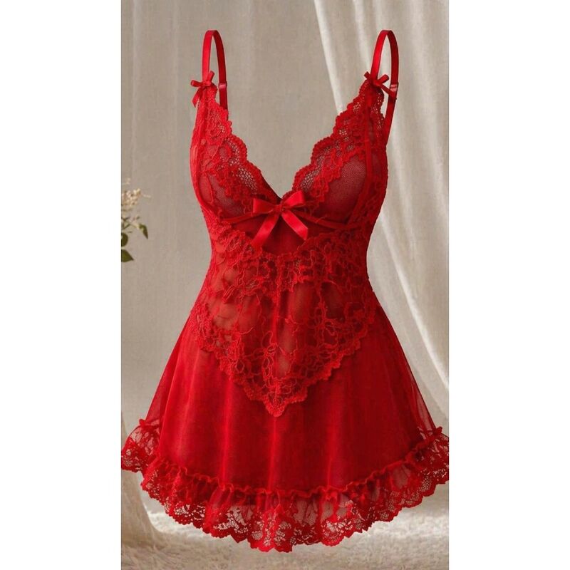 LIVCO CORSETTI FASHION - NUIT SET T-SHIRT + RED PANTY 2028 L/XL