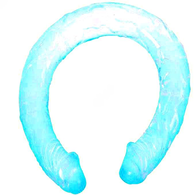 BAILE - DOUBLE DONG pitkä tupladildo Sininen 44.5 CM