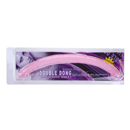 BAILE - DOUBLE DONG pitkä tupladildo Lila 44.5 CM kuva pakkauksesta