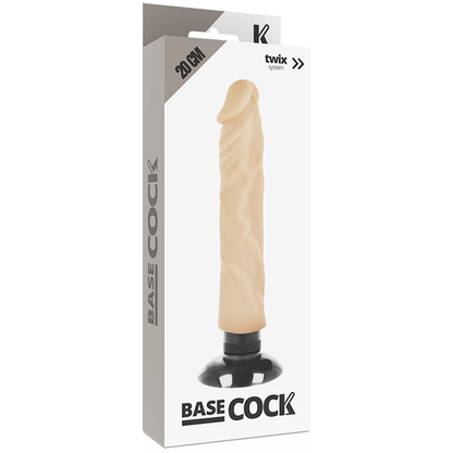 BASECOCK Värisevä Realistinen Dildo 20 cm – Imukuppi & Penisvaippa