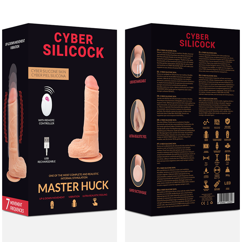 Dildo vibraattori pakkaus edestä ja takaa.