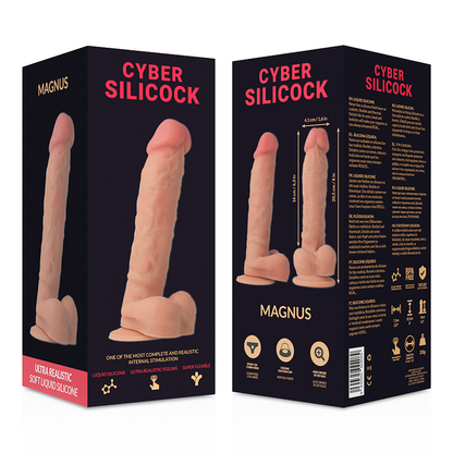 Ultra pehmeä realistinen dildon pakkaus edestä ja takaa.